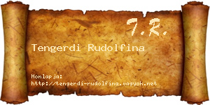 Tengerdi Rudolfina névjegykártya